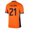 Maillot de Supporter Pays-Bas Frenkie de Jong 21 Domicile Euro 2024 Pour Homme